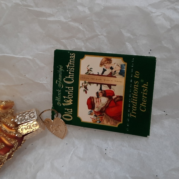 Sea Horse Orange Chariot of the Sea Old World Christmas Glass Ornament Keepsake - Picture 5 of 5